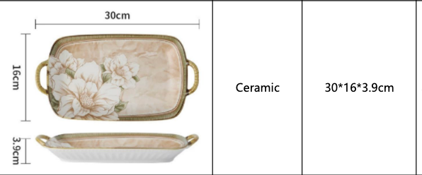 12-inch double-eared fish platter